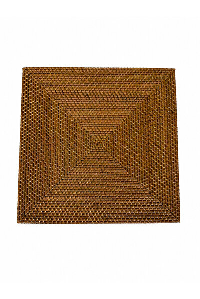 ipekbambuhome Kare Rattan Amerikan Servis ve Duvar Dekoru 40x40 cm