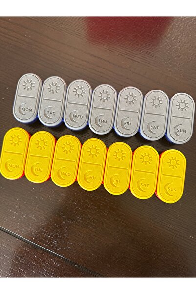 DU&ER 💊2li Set Haftalık İlaç Kutusu – 7 Gün Sabah & Akşam Bölmeli Organizer