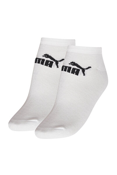 Puma Adults Unisex Unisex Plain Sneaker Socks 4 Pack - White