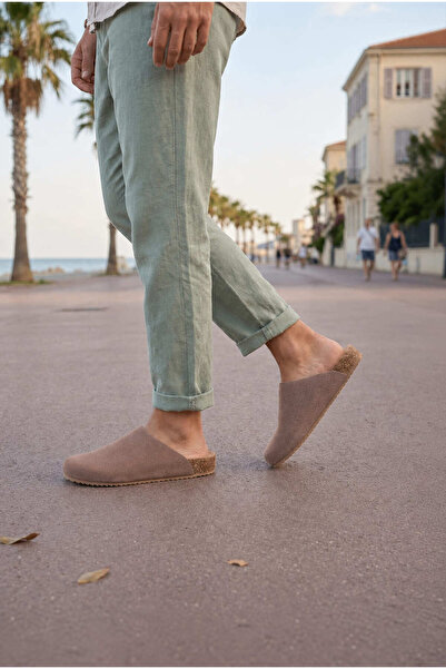 Lucy Shoes JY0556 حذاء رافن بدون رباط من الجلد السويدي الأصلي للرجال، حذاء كل...