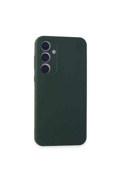 OEM حافظة سامسونج جالاكسي A15 4G من السيليكون الأول - أخضر داكن