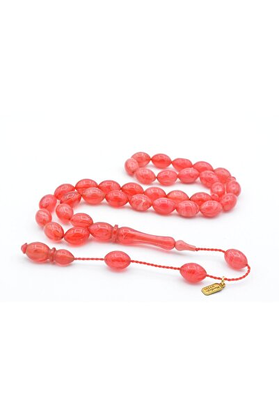 Murty99 Mustafa Uysal Signed Beyzi Cut Hareli Pink Crimped Amber Prayer Beads...