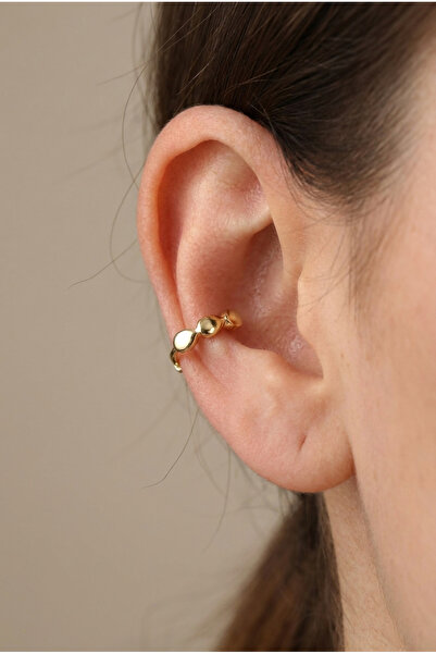 Vilma Aksesuar Conch Helix Çelik Piercing 14K Altın Renk (10mm) Hipoalerjenik...