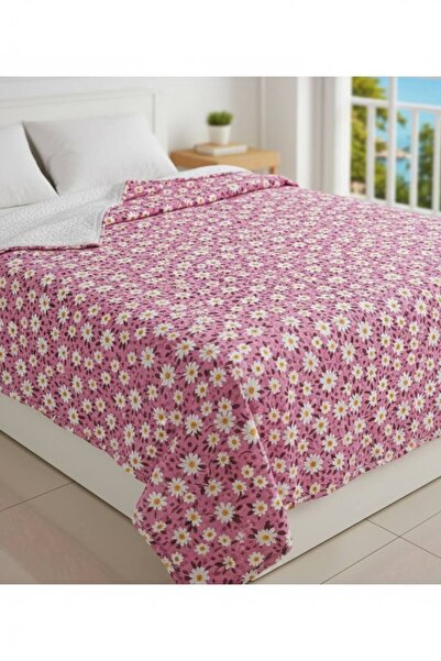 ŞENER HOME New Daisy Pattern Printed 200X240 Cm. Double (Battal) Single Pike