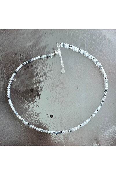 DRUZY Moonstone Necklace with Tourmaline Clarity #62