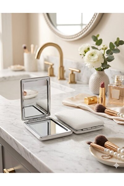 TOHFA Sunmo C-Shaped 1X/2X Magnifying Small Pu Leather Mirror, Suitable for M...