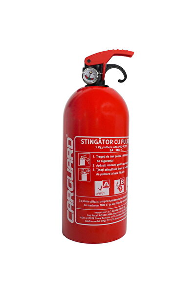 CarGuard Stingator cu pulbere 1KG, cu manometru, model A B C - Certificat R.A.R.