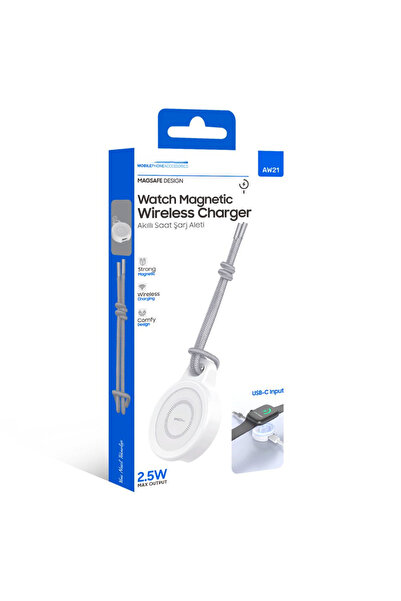 HİBOTEKNO MagSafe IOS Watch Kablosuz Şarj Cihazı – 2.5W USB-C Girişli ve Meta...