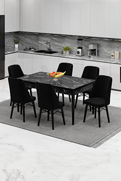 Bella Babyface Belluni Table & Chair Set 80 x 130- 170 Extendable Table Black...