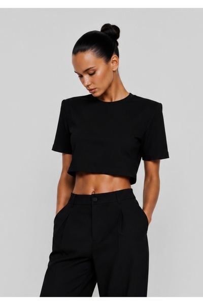 LAULEİ Tricou Crop Bază cu Burete