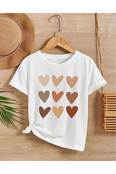Generic Brand تي شيرت بناتي مطبوع برقبة دائرية - أبيض من Mariposa Secret