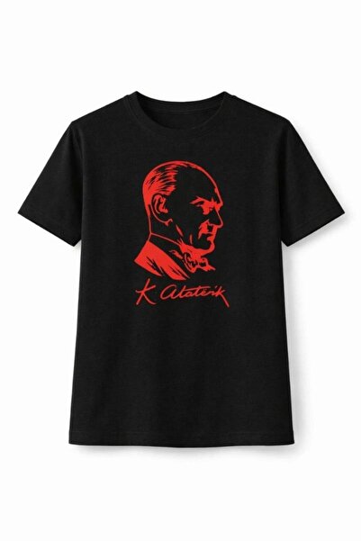 Generic Brand Girl's Ataturk Printed T-Shirt Short Sleeve Crew Neck T-Shirt -...