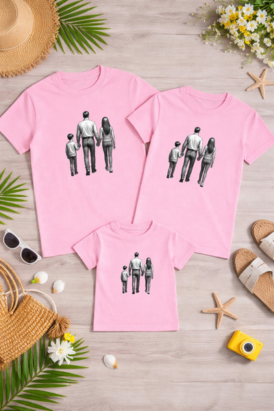 LORVEX Tricou supradimensionat pentru familie, mamă, tată, copil, 100% bumbac...