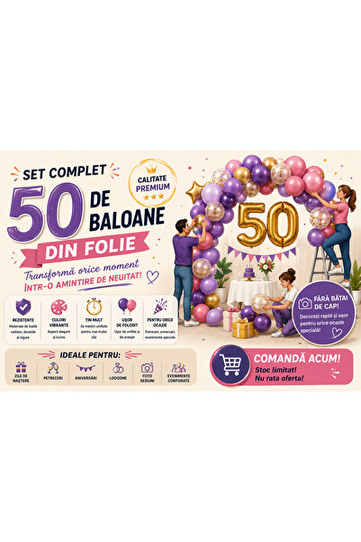 OEM SET 50 BALOANE DIN FOLIE ROTUNDE (RO-V06) (ProLE-50XBALON-r2)