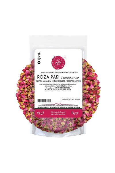 winoszarnia Boboci de trandafir roșu uscați – Flori mici comestibile – 50g