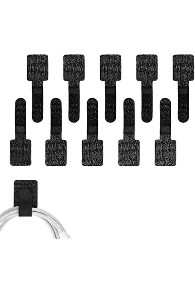 The Bros 20pcs Adhesive Cable Ties, Black Double Coated Tissue Tape Zip Tie L...