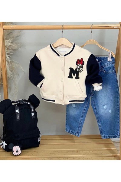 Unisex Minnie Mouse Bomber Ceket