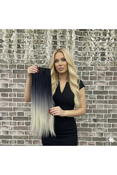 Marpessa Fiber Sentetik Düz Yarımay Çıt Çıt Postiş Saç – Isıya Dayanıklı - Yı...