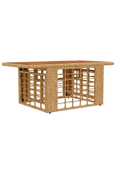vidaxl Masă de Grădină 100 x 55 x 37 cm Ratan PE și sticlă