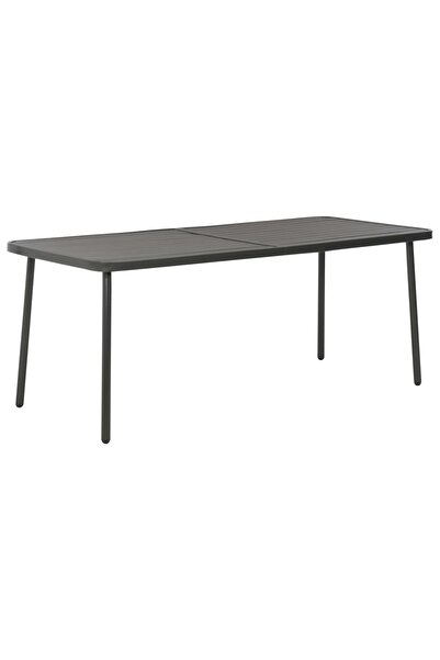 vidaxl Dark gray garden table 180x83x72 cm steel