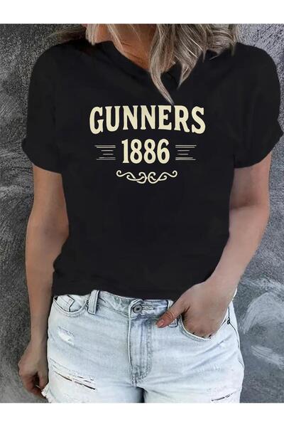 bolivia's تي شيرت نسائي أنيق وعصري بأكمام قصيرة مطبوع عليه Gunners 1886، قماش...