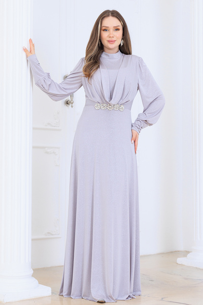 FUVAL MODA Şık Taşlı Elisa Tesettür Abiye