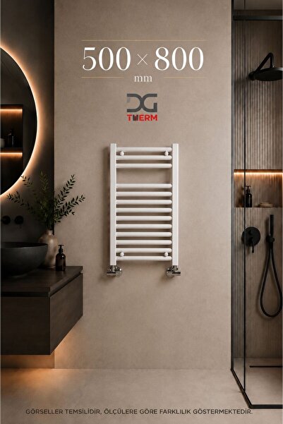 DG THERM 500*800 Beyaz Havlupan 50*80 cm Banyo Havlupanı 12 Borulu