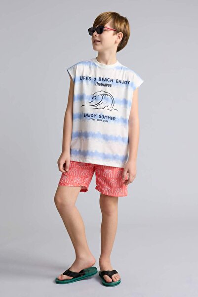 DeFacto Patterned Swim Shorts for Boys H3504A826Hs