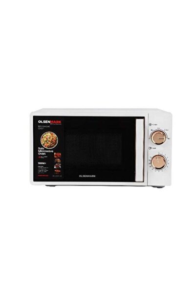 Olsenmark 20L Solo Microwave Oven 1100W, 35-Min Timer, 245mm Turntable, Powde...