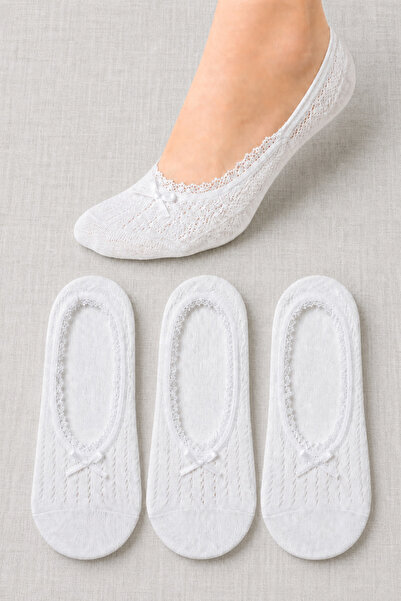 ZENGİN 3-Pack Silicone Women's Ballerina Socks - Thin Invisible Socks for Dai...