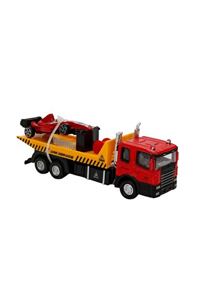 Maxx Wheels Set camion transportator cu masina de curse, Maxx Wheels, 16 cm