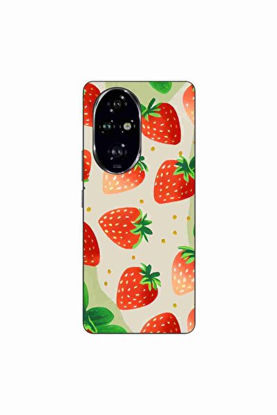 OEM Husa compatibila cu Honor 200 Pro Silicon Gel Tpu Model Capsuni Pattern