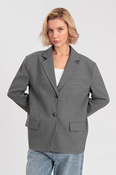 martedi Kadın Antrasit Blazer Ceket