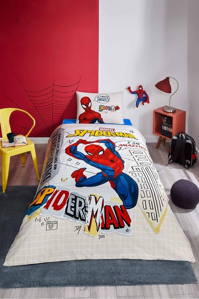 Özdilek Spiderman Web Sling Single Licensed Elastic Children's Duvet Cover Set