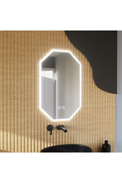 Alessandro DESIGN LED Mirror Poligon E43S/50X80, Light and Defog System, 50X80cm