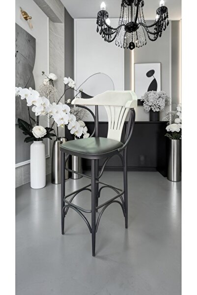 metallion Shelby Serisi 75 cm 1. Sınıf Siyah Metal Ayaklı 1. Sınıf Deri Minde...