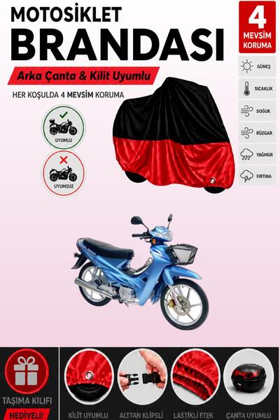 Cemku Double Black Top - Red Bottom, Rear Bag Compatible Asian as 100-7 Turkc...