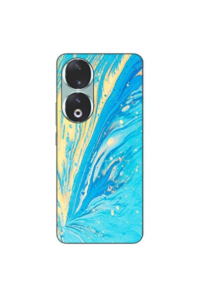 OEM Case compatible with Honor 90 5G Silicone Gel Tpu Model Aqua Bloom