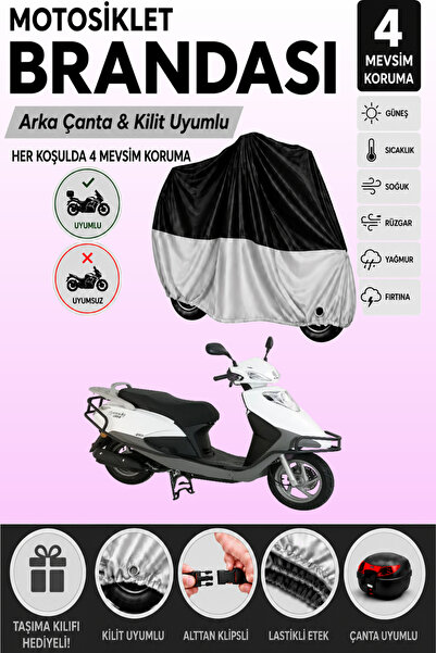Cemku Double Black Top - Gray Bottom, Rear Bag Compatible Abush Speedy 110I M...