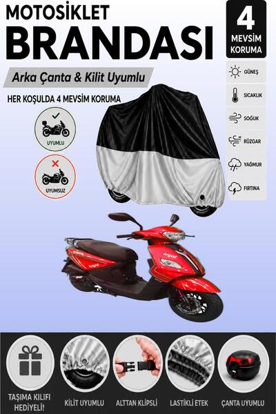 Cemku Double Black Top - Gray Bottom, Rear Bag Compatible King Motor Kr-44 Lo...