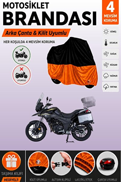 Cemku Double Black Top - Orange Bottom, Rear Bag Compatible Mondial Rx3-S Evo...