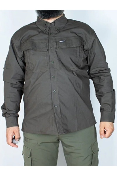 diğer 111 Nikbin outdoor taktik spor gömlek likralı Haki Renk