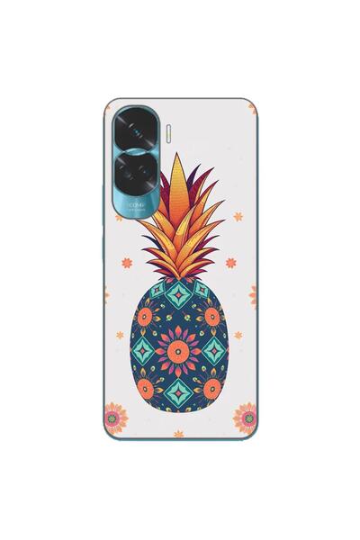 OEM Husa compatibila cu Honor 90 Lite 5G Silicon Gel Tpu Model Floral Pineapple