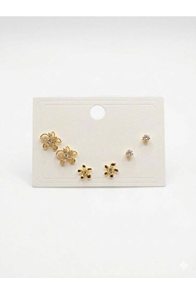 atastore2017 Flower Detailed Six-Piece Earrings