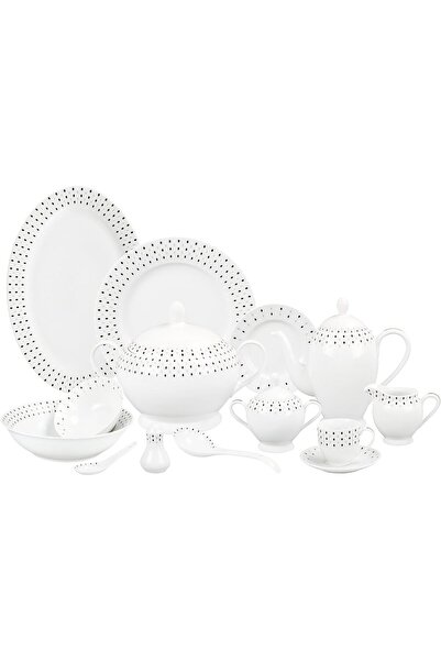 ALSAIF Al Saif 47-piece dinner set with dishes designed for family meals, saf...