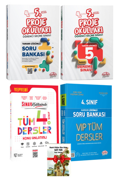 Editör Yayınevi 4. Sınıftan 5. Sınıfa Proje Okulları Öğrenci Seçme Sınavı Sor...