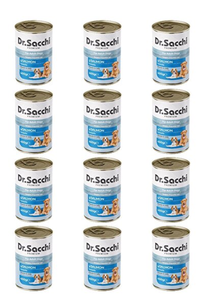 Dr. Sacchi Dr.Sacchi yetişkin köpek-somonlu 400gr x 12 adet