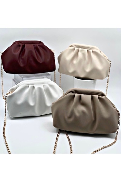 CSY STORE Kadın Büzgü Clutch Çanta
