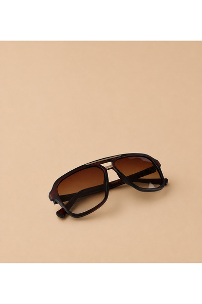 OptiBest Cavellor Men's Sunglasses Brown Gradient Glass Luxury Pilot Frame Uv...