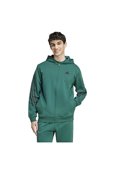 adidas Hanorac cu fermoar integral pentru bărbați Future Icons cu 3 dungi, mă...